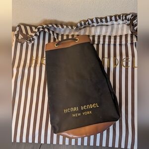 HENRI BENDEL Drawstring Bucket Bag + Dust Bag